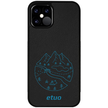 Leather Case - black and blue - Mrs Ostrovia map