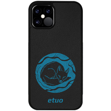 Leather Case - black and blue - Mrs Ostrovia fox