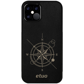 Leather Case - black and golden - Compass