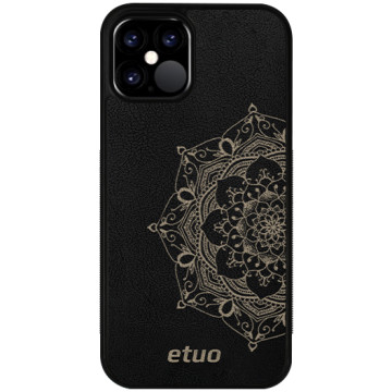 Leather Case - black and golden - Mandala