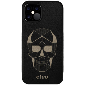 Leather Case - black and golden - Skull