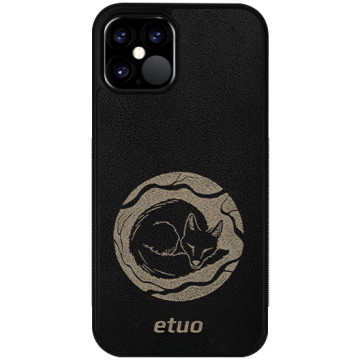 Leather Case - black and golden - Mrs Ostrovia fox