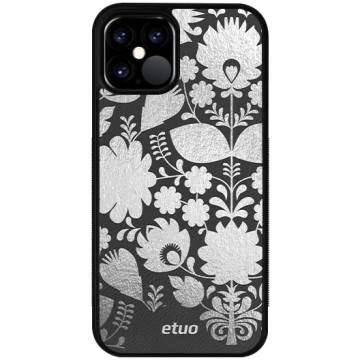 Leather Case - black - Folk flowers