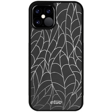 Leather Case - black - Leaves