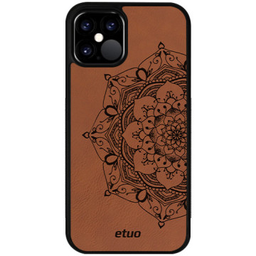 Leather Case - cinnamon brown - Mandala