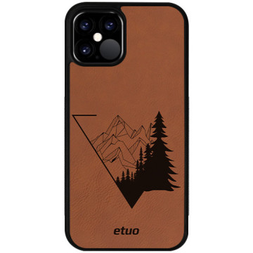 Leather Case - cinnamon brown - The forest