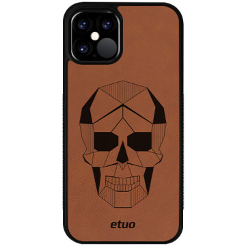 Leather Case - cinnamon brown - Skull