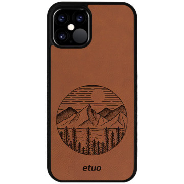 Leather Case - cinnamon brown - Mrs Ostrovia mountains