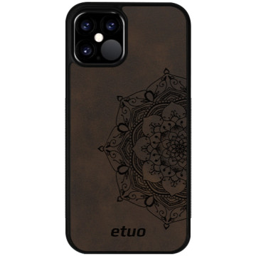 Leather Case - dark chocolate - Mandala