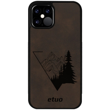 Leather Case - dark chocolate - The forest