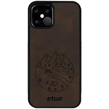 Leather Case - dark chocolate - Mrs Ostrovia map