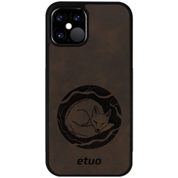 Leather Case - dark chocolate - Mrs Ostrovia fox