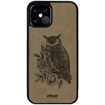 Leather Case - gray - Owl