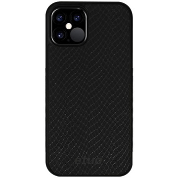 Leather Case - Snake's skin - black