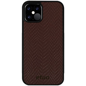 Leather Case - Snake's skin - brown