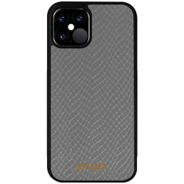 Leather Case - Snake's skin - Gray