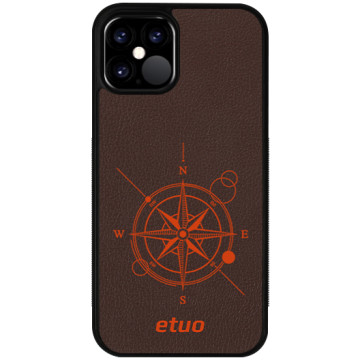 Leather Case - brown-orange - Compass
