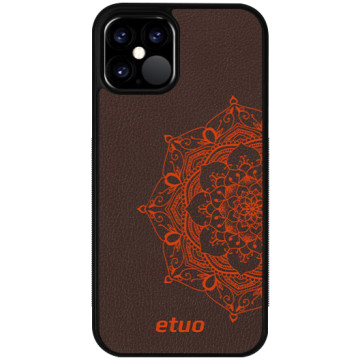 Leather Case - brown-orange - Mandala