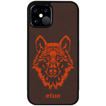 Leather Case - brown-orange - Wolf