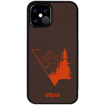 Leather Case - brown-orange - The forest
