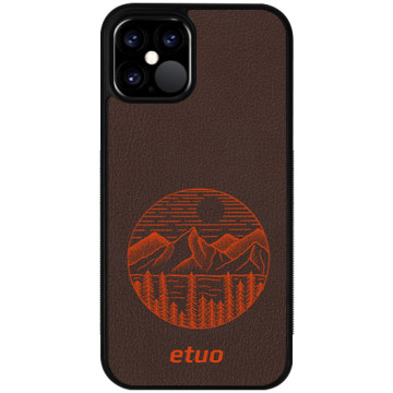 Leather Case - brown-orange - Mrs Ostrovia mountains
