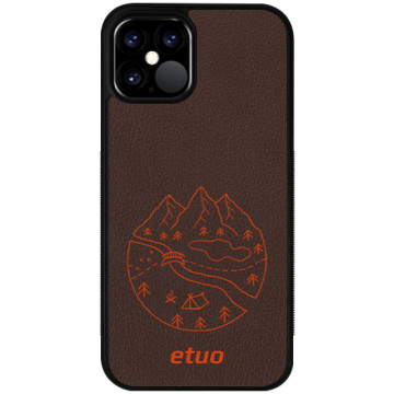 Leather Case - brown-orange - Mrs Ostrovia map