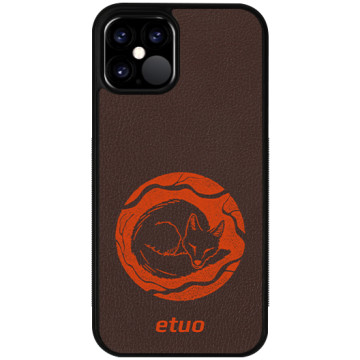 Leather Case - brown-orange - Mrs Ostrovia fox