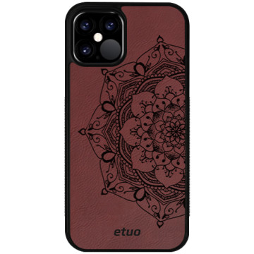 Leather Case - claret - Mandala
