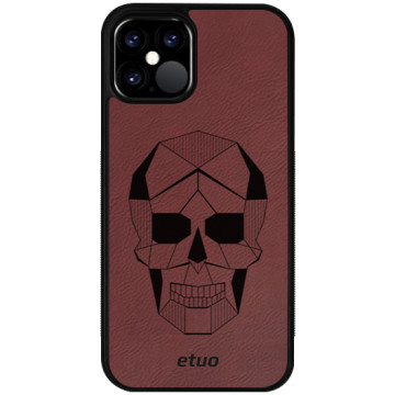 Leather Case - claret - Skull