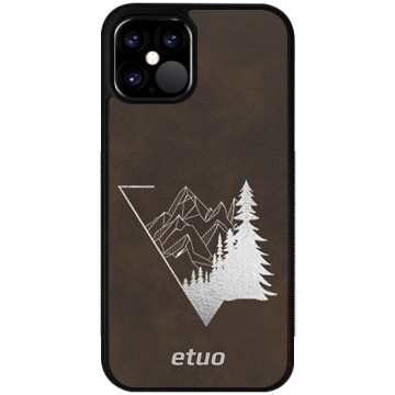 Leather Case - brown and silver - The forest