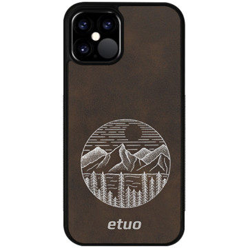 Leather Case - brown and silver - Mrs Ostrovia mountains