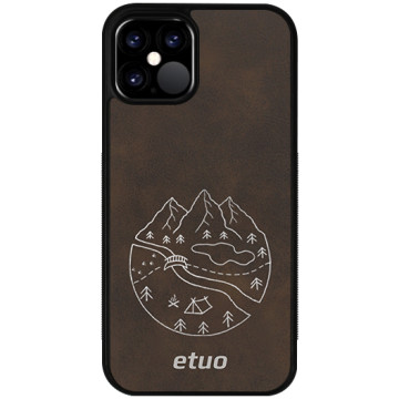 Leather Case - brown and silver - Mrs Ostrovia map