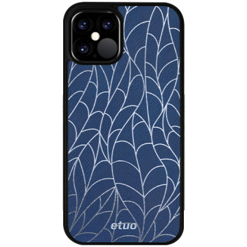Leather Case - chable blue - Leaves