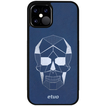 Leather Case - chable blue - Skull