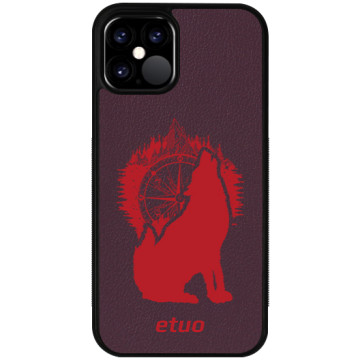 Leather Case - berry - Wolf Mountain