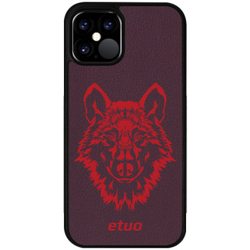 Leather Case - berry - Wolf