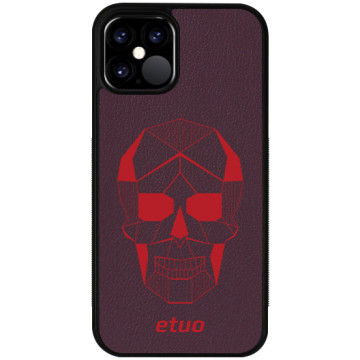 Leather Case - berry - Skull