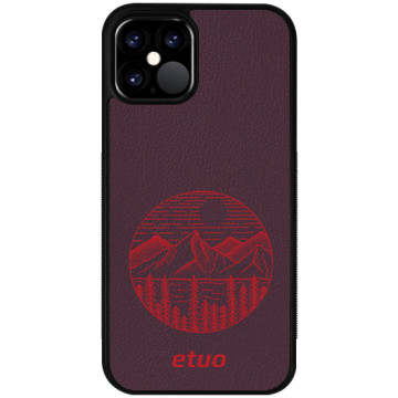 Leather Case - berry - Mrs Ostrovia mountains