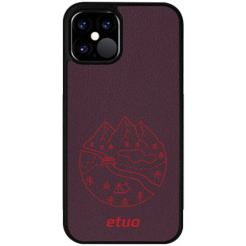 Leather Case - berry - Mrs Ostrovia map