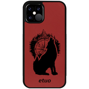 Leather Case - red - Wolf Mountain