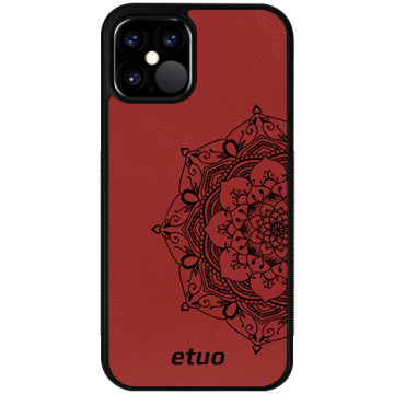 Leather Case - red - Mandala