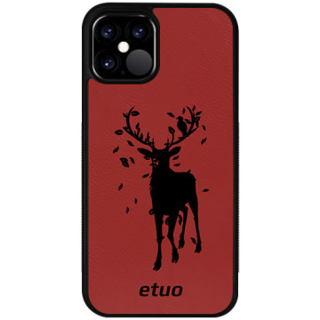 Leather Case - red - Deer