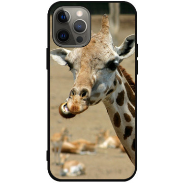 Phone case - casey Soft Flex Design - Funny Animals - Funny Giraffe - black