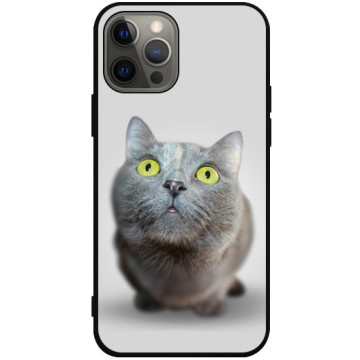 Phone case - casey Soft Flex Design - Funny Animals - Funny cat - black