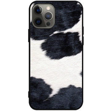 Phone case - casey Soft Flex Design - Animal Pattern - White-black cow - black