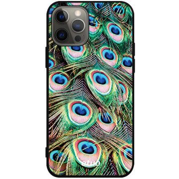 Phone case - casey Soft Flex Design - Animal Pattern - Peacock eye - black