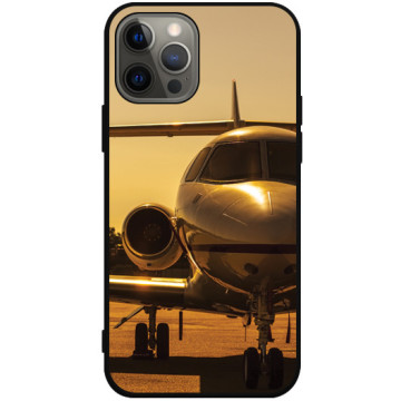 Phone case - casey Soft Flex Design - Gift for boyfriend - Airplane at the airport - black