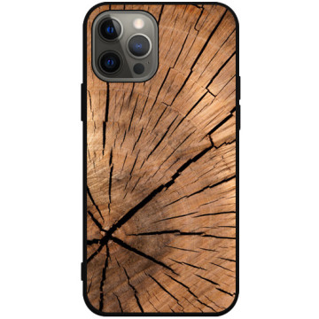 Phone case - casey Soft Flex Design - Wood - Wood grain - black