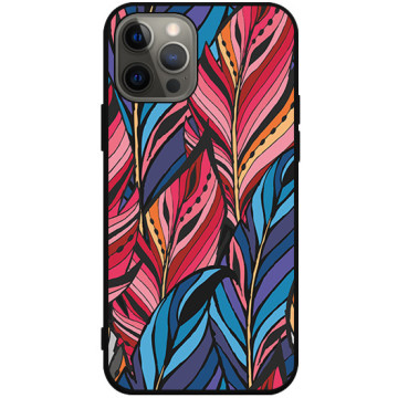 Phone case - casey Soft Flex Design - Folk & Dreamcatcher - Folk feathers - black