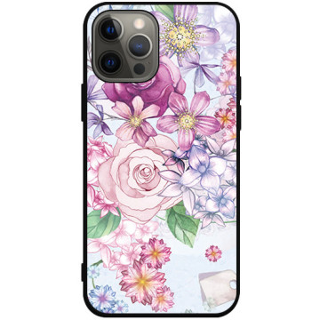 Phone case - casey Soft Flex Design - Floral Case - A bouquet of flowers - black